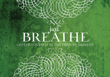 GC 1133F  Scrolled Just Breathe Green